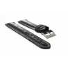 Bracelet de montre Noir en Cuir Gaufré Alligator Cadix. Tailles de 18-20-22-24mm EcoCuir® Artisanal