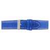 Bracelet de montre Bleu Azur en Cuir de Veau façon Alligator. Taille de 22mm. E704-16 (REACH)