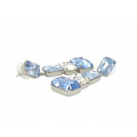 Boucles D'Oreilles Fantaisie Cristal Pendentifs