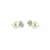 Boucles D'Oreilles Fantaisie Cristal Swarovski & Perle