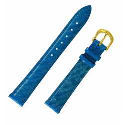Bracelet de montre 14mm PVC Jeans Turquoise