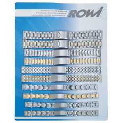 Carte 10 Bracelets fermoirs Bicolor 12 à 22mm Rowi 309901