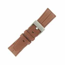 Bracelet Montre Marron Doré de 20 à 24mm en Cuir de Buffle Treck EcoCuir®