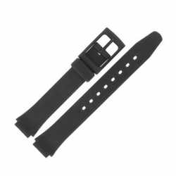 Bracelet de montre plastique PVC Noir Tailles 12-14 et 18 mm