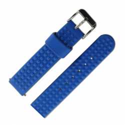 Bracelet de montre 18mm PVC à Picots Bleu Azur Water Résist 