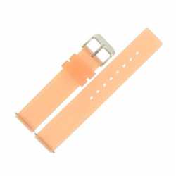 Bracelet de montre en silicone orange pastel Tailles 14 et 18mm