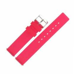 Bracelet de montre en silicone rouge pastel Tailles 14-16-18mm