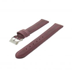 Bracelet montre Bordeaux de 14-18 et 20mm en cuir de veau Aniline Golf EcoCuir®