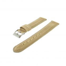 Bracelet montre Beige Largeurs de 14-18 et 20mm Cuir de veau Golf EcoCuir® Artisanal