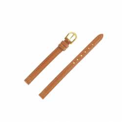 Bracelet montre Extra long 08mm Marron Doré en cuir de vachette Classic