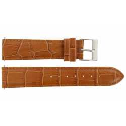 Bracelet de montre 20mm Marron doré Cuir Gaufré Alligator Ecocuir® Artisanal 