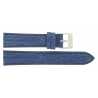 Bracelet montre Bleu de 14-16 et 18mm en Cuir de vachette Gaufré Requin 