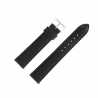 Bracelet Montre Extra Long Noir de 10-14-16 et 20mm en Cuir de Veau Gaufré Alligator Ecocuir® Artisanal