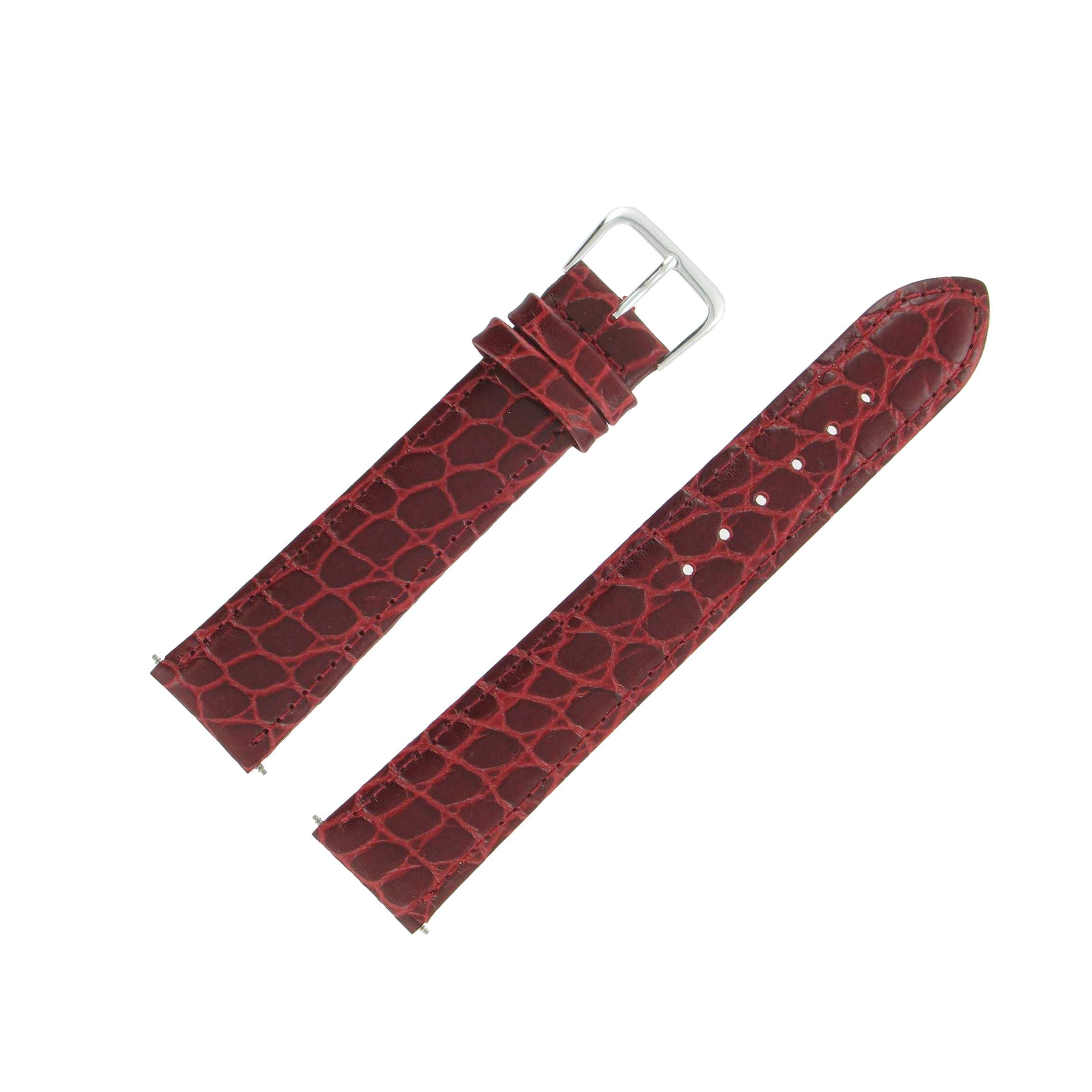 Bracelet montre cuir discount bordeaux