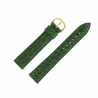 Bracelet Montre Extra Long Vert de 16-18 et 20mm en Cuir de Veau Gaufré Alligator 