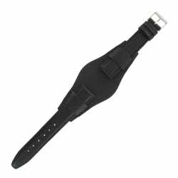 Plaque de protection Bund Noire pour bracelet de 14 à 18mm Ecocuir® Artisanal