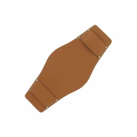 Plaque de protection Bund Marron doré pour bracelet de 20 à 24mm Ecocuir® Artisanal