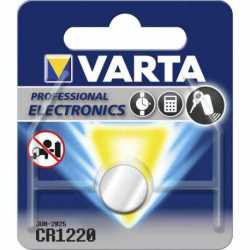 Pile bouton CR1220 Lithium 3 Volts 35 mAh Varta