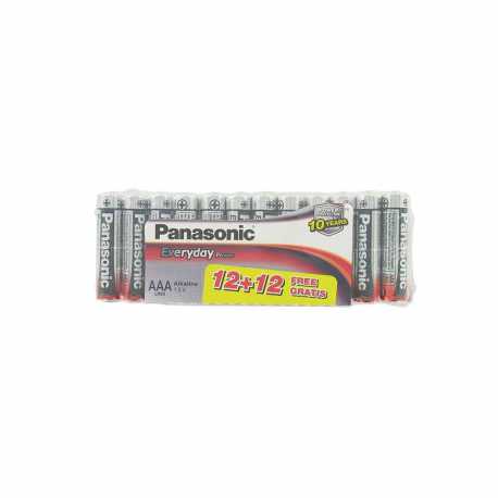 24 Piles LR03 AAA Micro 1.5 Volts Everyday Power Panasonic