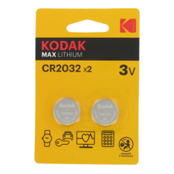 Blister de 2 Piles bouton CR2032 Lithium Max 3 volts Kodak