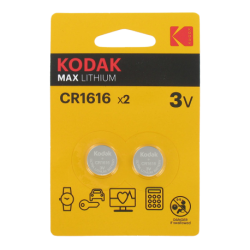 Blister de 2 Piles bouton CR1616 Lithium Max 3 Volts Kodak