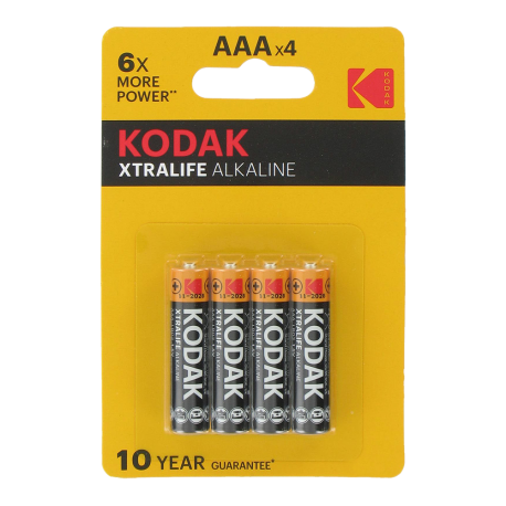 4 Piles LR3 AAA Micro Alcaline Xtralife 1.5 Volts Kodak