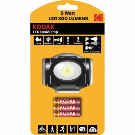 Lampe Frontale LED 300 Lumens IP44 Kodak