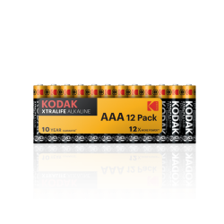 12 Piles LR03 AAA Mignon Alcaline Xtralife 1.5 Volts Kodak®