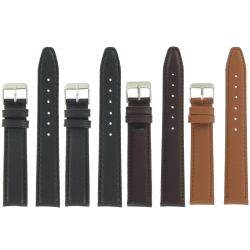 Lot de 4 Bracelets Montre de 12 à 24mm Assortis en Cuir Lisse Valencia EcoCuir®