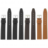 Lot de 4 bracelets montre 12-14 et 18mm assortis en cuir Buffalo Sevilla Ecocuir® + 6 Piles Offertes