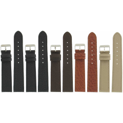 Lot de 5 bracelets montre 20mm assortis en cuir Buffalo Granada Ecocuir® + 6 Piles Offertes