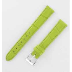 Bracelet de montre Vert de 12 et 14mm en Cuir de vachette refendu gaufré Alligator