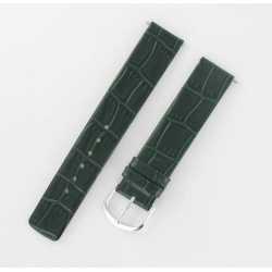 Bracelet de montre Façon Croco Grain GOBI vert de 10mm à 16 mm H190-08