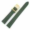 Cuir de vachette lisse Vert avec boucle double. Tailles 12-14-16-20mm